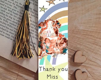 Teacher guinea pig bookmark, metal bookmark, book lover, guinea pig lover gift, cute bookmark, nursery assistant