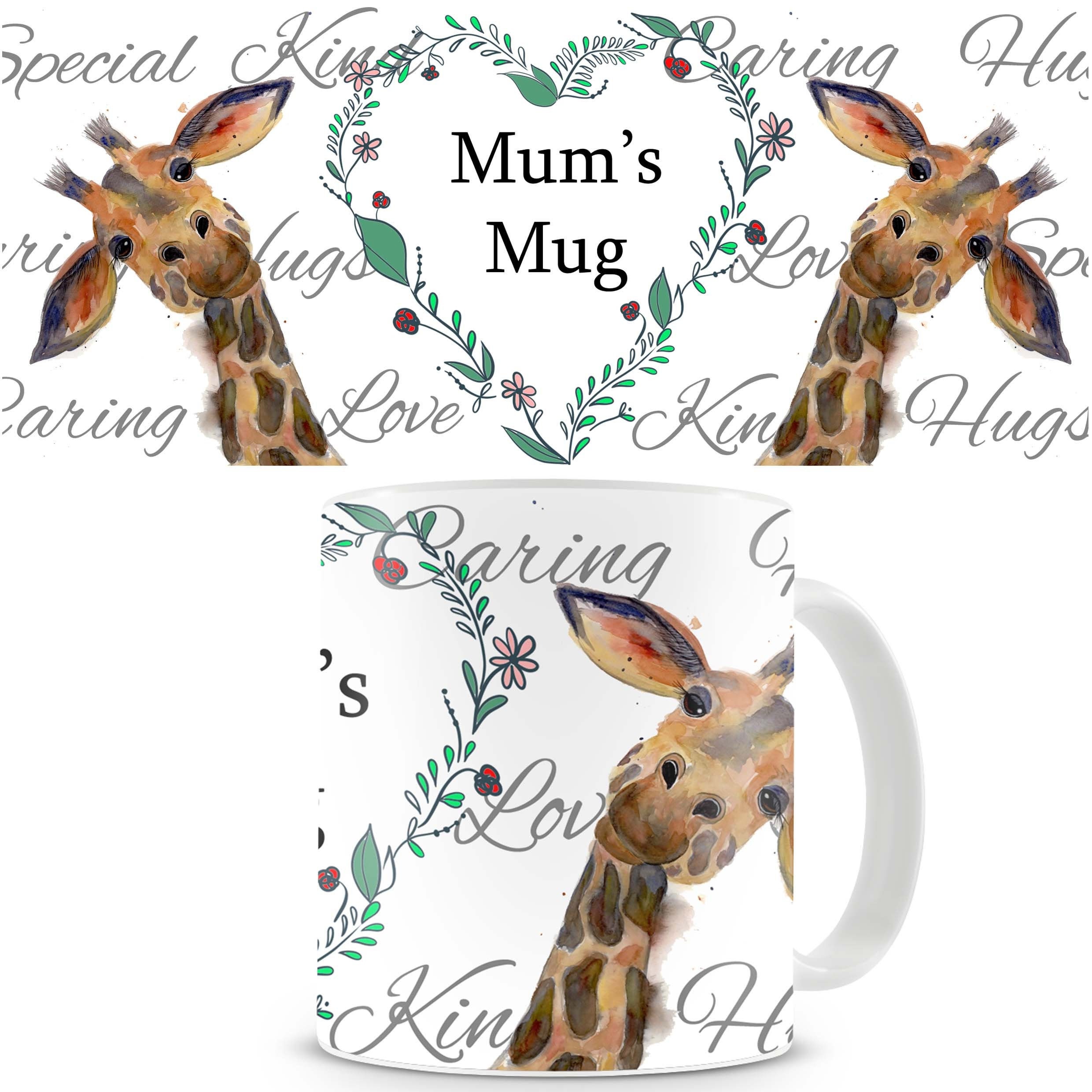 Giraffe Novelty Gift Printed Tea Coffee Ceramic Mug Mothers
