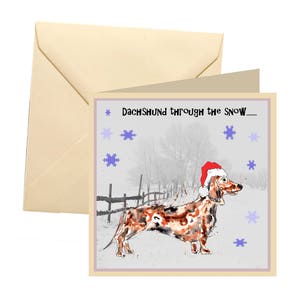 Dachshund Christmas card, Christmas card, fun Christmas card, Christmas, holiday card, Xmas card, dog card