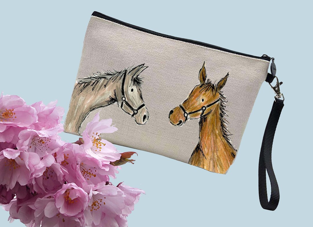 Horse Make up Bag Make up Pouch Cosmetic Pouch Toiletries Etsy