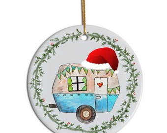 Caravan tree decoration, Personalised Christmas decoration, caravan christmas, Camping, caravan gift