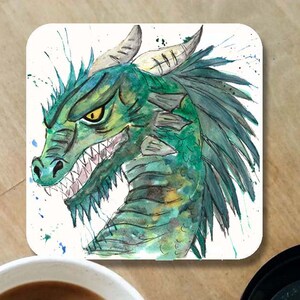 Drachen Untersetzer, Holzachteruntersetzer, Drachen Geschenk, Drachen Liebhaber, Tischuntersetzer, Untersetzer, Getränkeuntersetzer, Einweihungsgeschenk, Untersetzer
