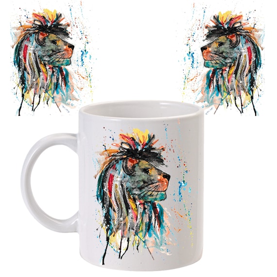 Lion mug ceramic mug lion ceramic mug animal mug lion Etsy