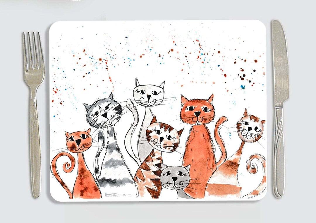 Cat Placemat, Personalised Cat Placemat, Placemat, Country Kitchen, Cat