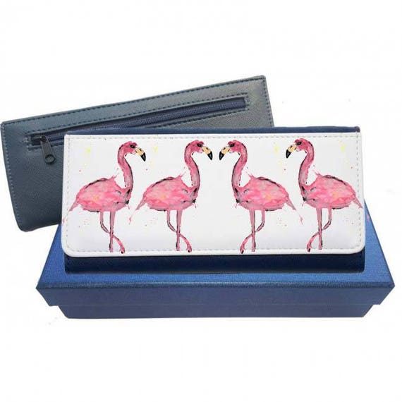 Flamingo Purse Navy Purse Leather Purse Flamingo Gift Etsy UK