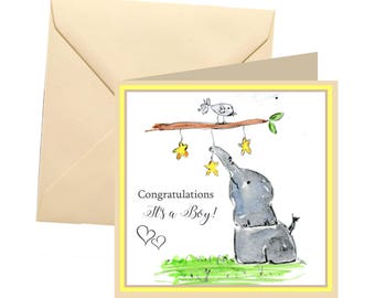 New baby boy card, new baby greetings card, its a boy card, new baby, new baby boy, baby shower card