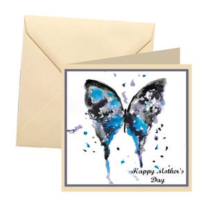 Animal Mothers day card, blank card, butterfly mothers day card, Mothers day card, Mothers day, butterfly card, butterfly card for mum