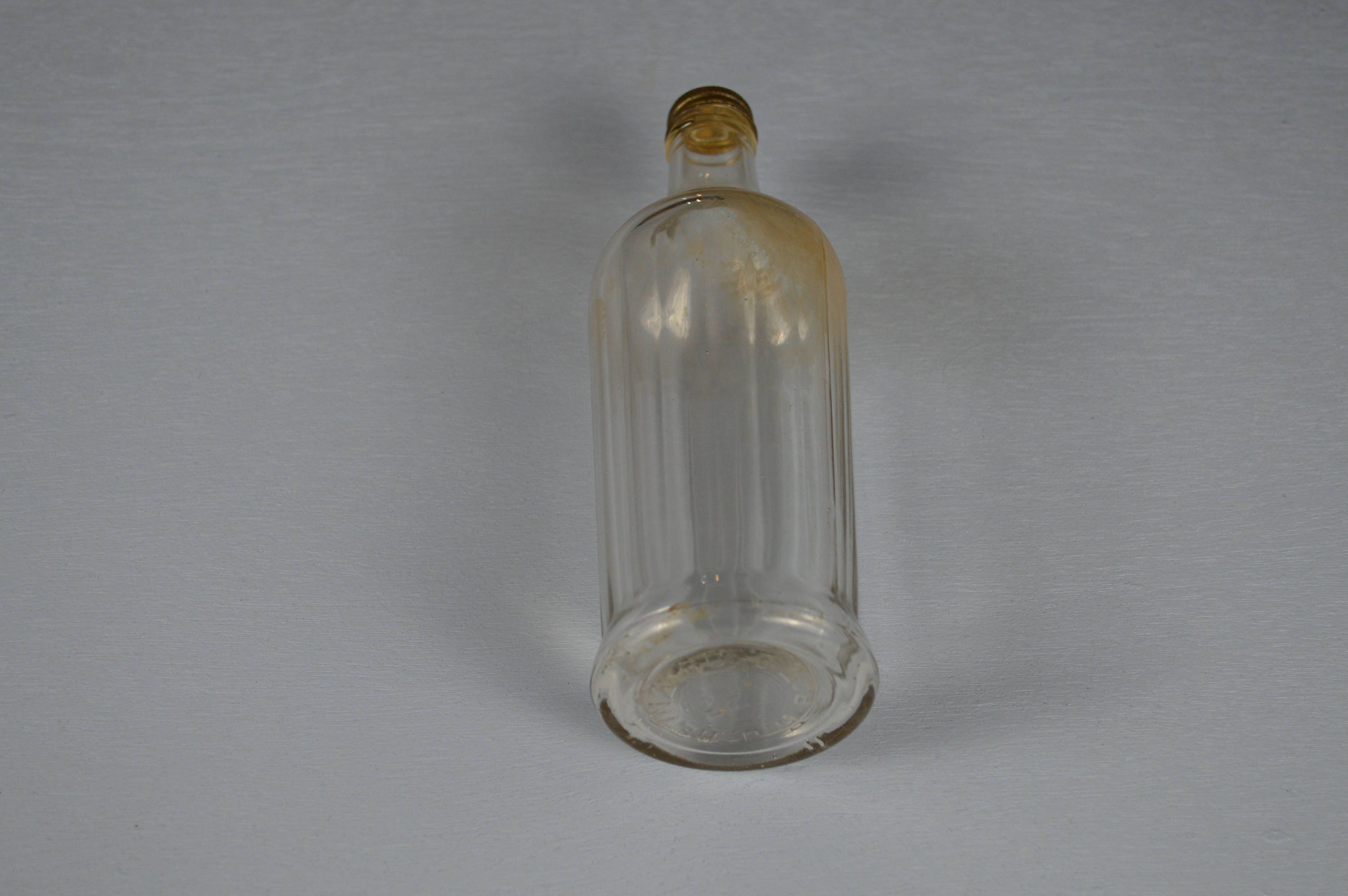 Vintage Heinz Fluted Clear Glass Vinegar Bottle With Metal Etsy