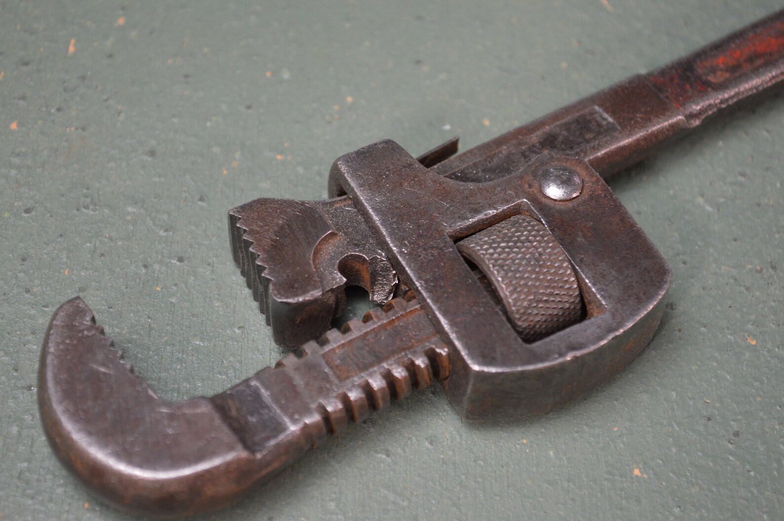 Metal Pipe Wrench, Old Plumber Tool, Vintage Wrench, Mid 1900's Tool