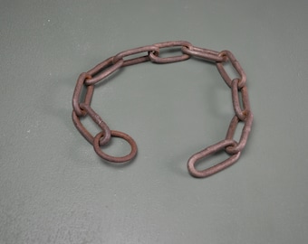 Rusty Pitted Chain with Metal Ring, Steampunk Supply, Metal Craft, #813