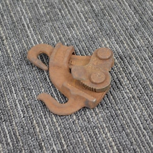 Plant Hanger Hook Gizmo, Vintage Garden Art, Industrial Metal Steampunk, #854