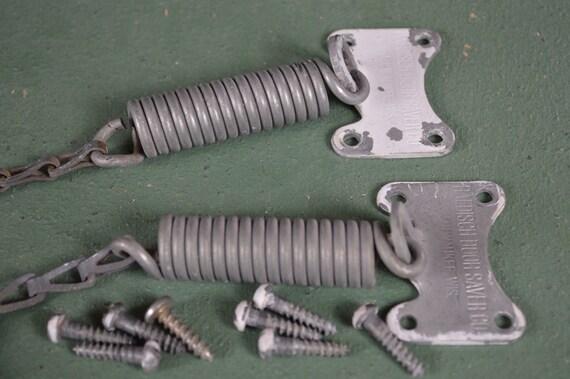 Vintage Storm Door Wind Chain 1940 Era Heavy Duty Spring Etsy
