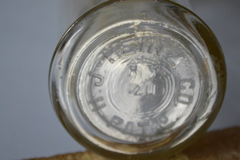 Vintage Heinz Fluted Clear Glass Vinegar Bottle with Metal Etsy