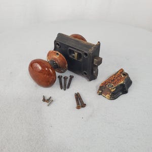 Rim Surface Latch, Interior Thumb Bolt, 1800's Security, #1022