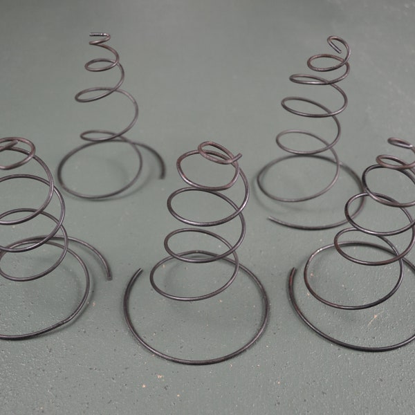 Vintage Metal Bed Springs  5 Cone Shaped Metal Coils  Steampunk  Crafting Project Spring ,  #534