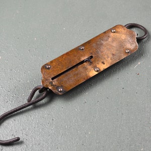 Vintage Brass Hanging 50 pound Scale, early 1900 John Chatillon     #455