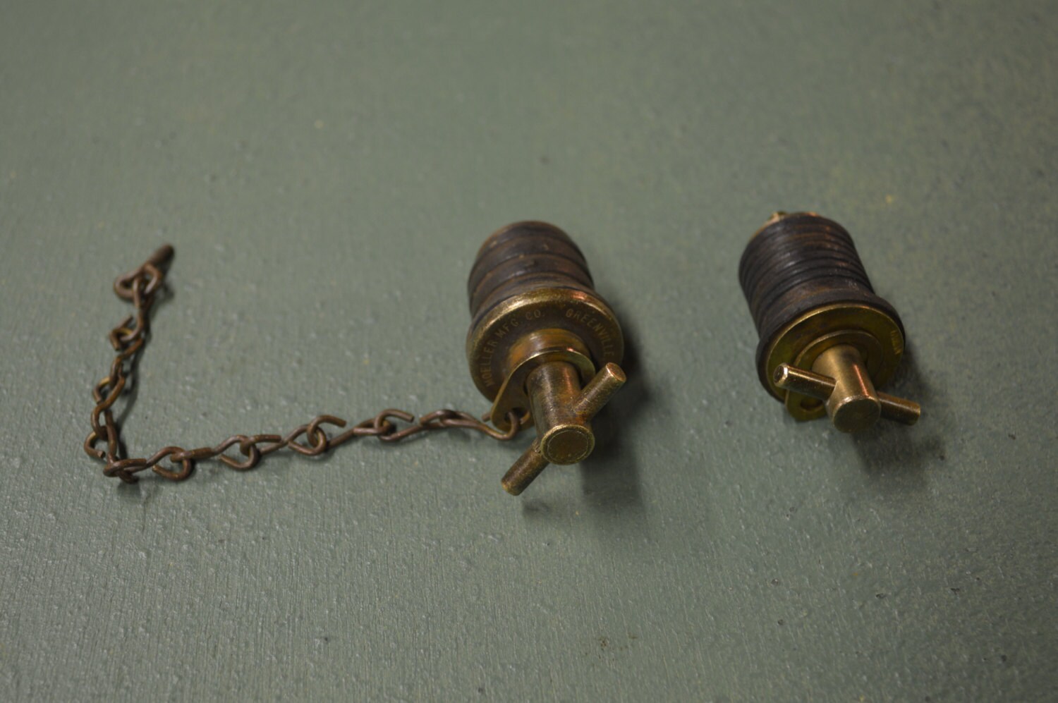 Brass Boat Plugs, Old Boat Plugs, Vintage Boat Item, Boating Supplies