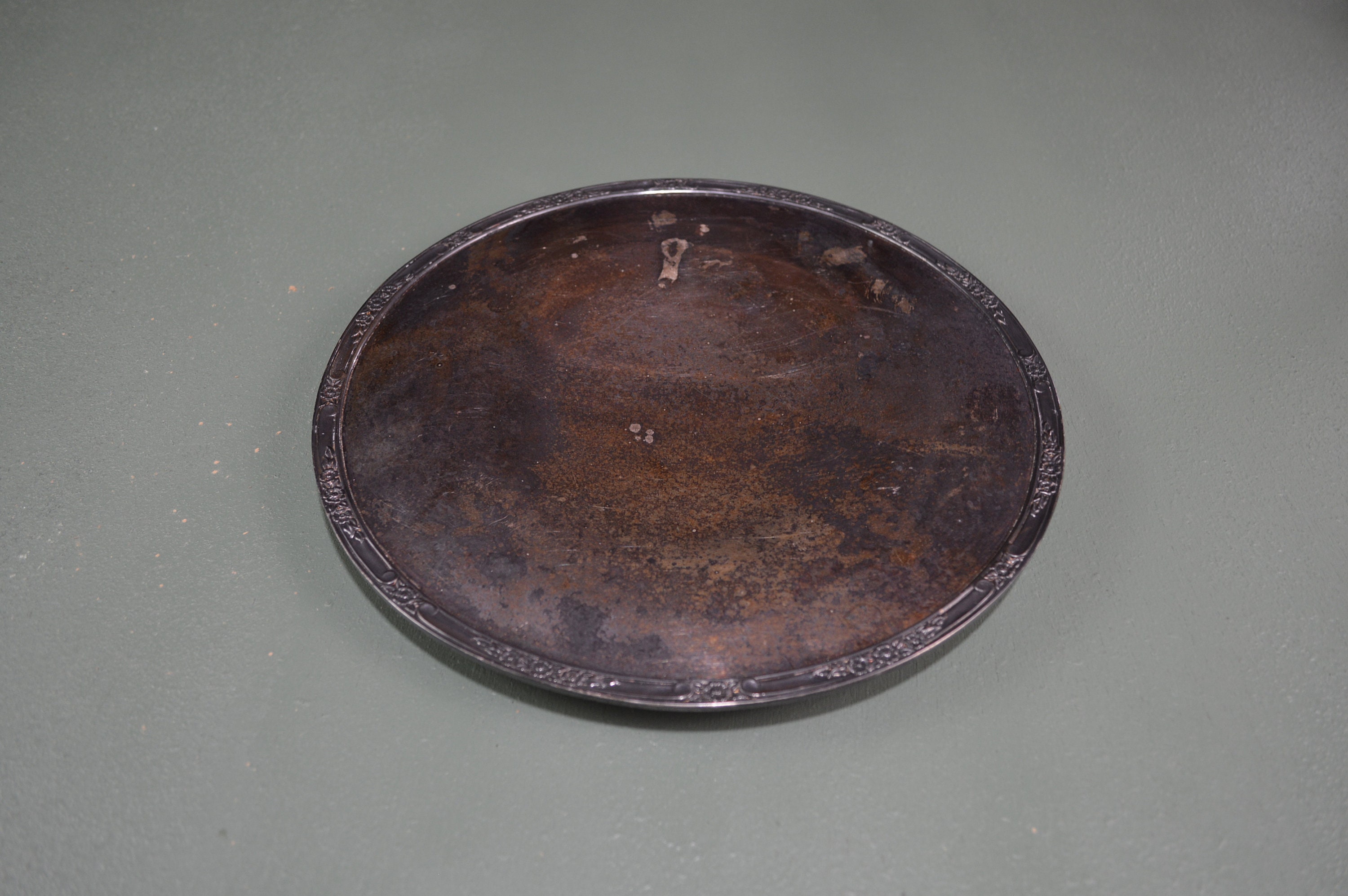 【Rogers & Bro】 ティルティングピッチャー　スタンド Vintage Rogers & Bro #2321 Silver-plated Round Footed Silver Tray