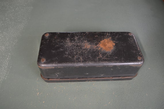 Metal Utility Box, Vintage Tool Carry Case, Old Woolworth