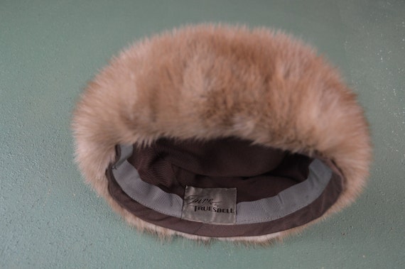 Natural Mink Winter Hat, Vintage 1960s Fur, #412 - image 4