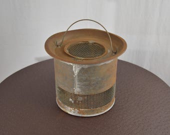 Minnow Bucket Liner, Mid 1900's Vintage Fishing, Country Cabin Decor, #883