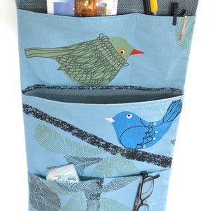 Wall organizer for caravans, campers, motorhomes Frau Knallerbse Wall organizer with cheerful birds creates storage space in the tightest of spaces image 4