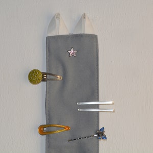 Hair clip holder stars Mrs. Knallerbse With the hair clip depot in pink gray all hair clips are sorted and tidy image 7