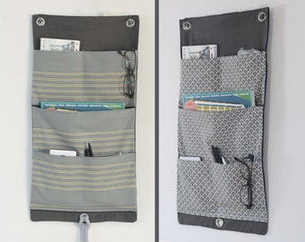 Wall organizer for caravans, campers, mobile homes - Mrs. Krallerbse - Wall organizer in gray yellow creates space-saving storage space in the smallest of spaces