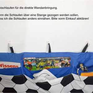 Wandutensilo 6 Taschen Fußball Fan Knallerbse Eine tolle Aufbewahrung im Jungenzimmer. Schafft Ordnung auf kleinstem Raum. Bild 3