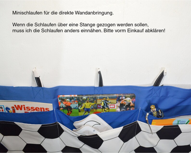 Wandutensilo 6 Taschen Fußball Fan Knallerbse Eine tolle Aufbewahrung im Jungenzimmer. Schafft Ordnung auf kleinstem Raum. Bild 3