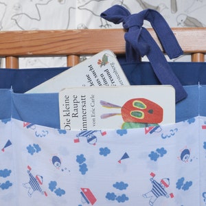 Bettutensilo, Einzelstücke Frau Knallerbse, Tolle Aufbewahrung am Bett in blau, rot, weiß für Fans von maritimen vintage Stoffen Bindebänder