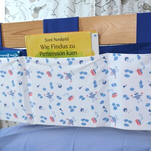 Bettutensilo, Einzelstücke Frau Knallerbse, Tolle Aufbewahrung am Bett in blau, rot, weiß für Fans von maritimen vintage Stoffen Breite Schlaufen