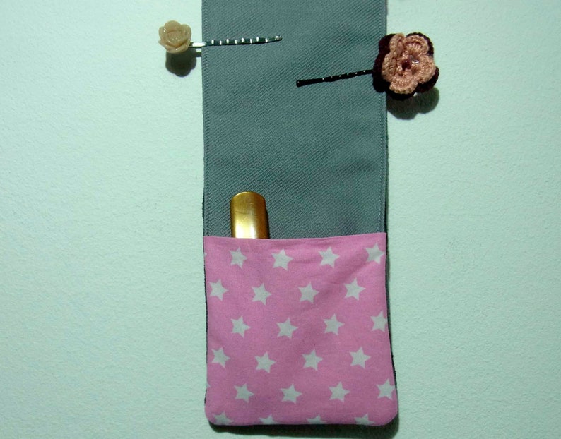 Hair clip holder stars Mrs. Knallerbse With the hair clip depot in pink gray all hair clips are sorted and tidy image 6