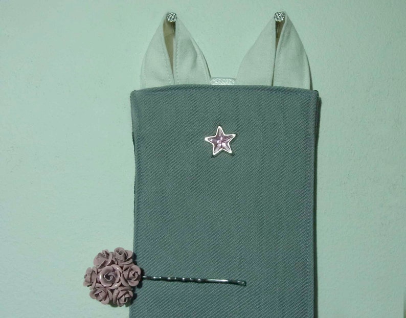 Hair clip holder stars Mrs. Knallerbse With the hair clip depot in pink gray all hair clips are sorted and tidy image 5