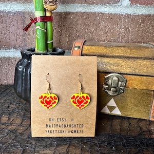 Legend of Zelda Heart Container Earrings