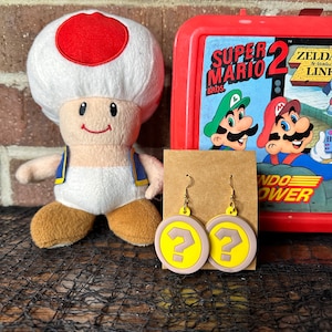 Super Mario Question Block Earrings