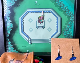 Legend of Zelda Ocarina Necklace/Earrings/Set