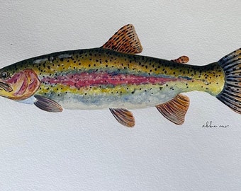 Watercolor Rainbow Trout