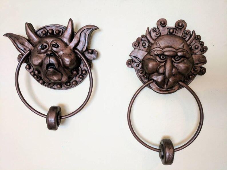 The Labyrinth Inspired Door Knockers Pair Left and Right Etsy