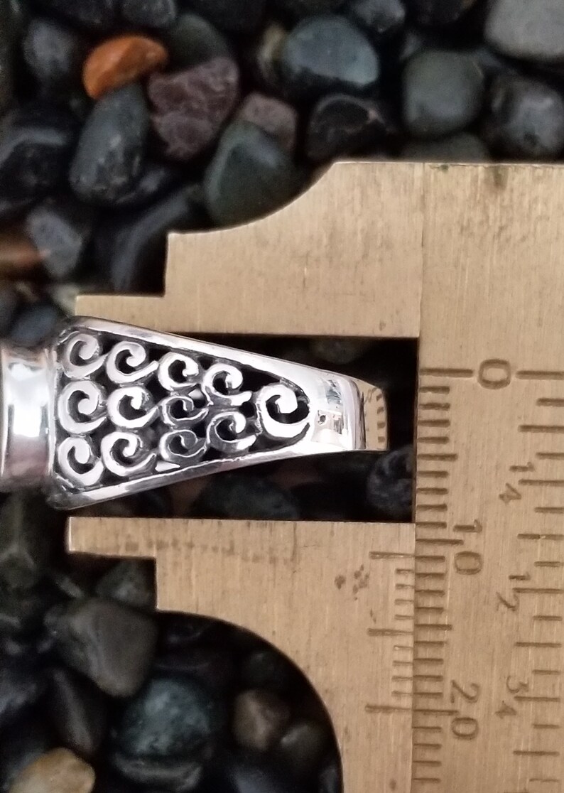 New hand crafted sterling silver 925 /& genuine oval yellow citrine gemstone ring spiral filigree statement handmade band jewelry