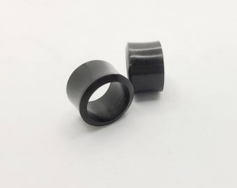 Dilatatori Per Le Orecchie A Goccia Con Intarsi In Abalone: Orecchini Calibrati In Legno Bianco Biologico - Italia - Foto 4