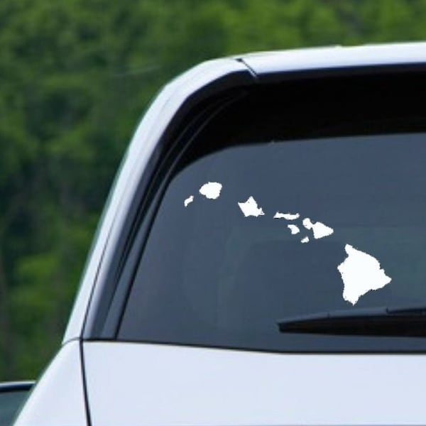 Hawaiian islands car decal. Free shipping! 20+ colors | Hawaiian decal