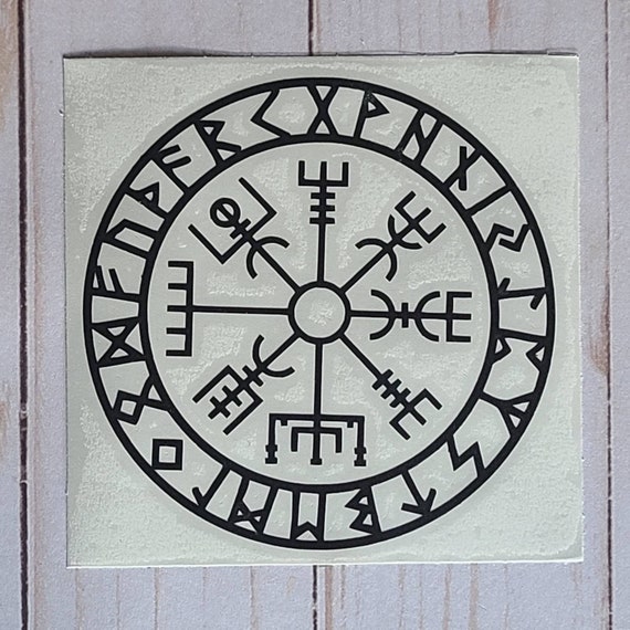Norse Wayfinder Vegvisir vinyl car decal Free shipping Runes 20+ colors
