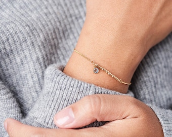 Cadeau de fête des mères pour elle • Bracelet personnalisé en code Morse •  Cadeau d'anniversaire pour sœur, mère, meilleure amie, fille, épouse •  Bracelet "Ann"