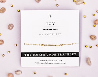 JOY Morse code Bracelet/Necklace • Self Love Jewelry • Choose Joy • Motivational Gift for Sister, BFF, Daughter • Inspirational gift • Lou