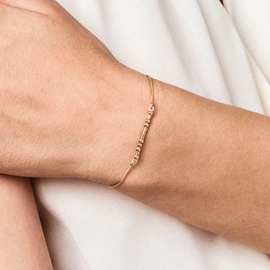 Custom Morse Code Bracelet: Sterling Silver Secret Message