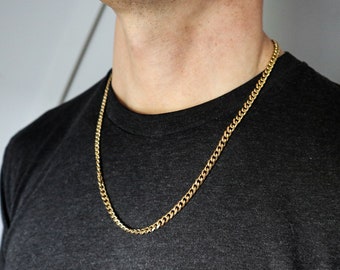 Minimalist Men Necklace - Unique Men Chain Necklace - Gift Brother Father Boyfriend - Gift For Him