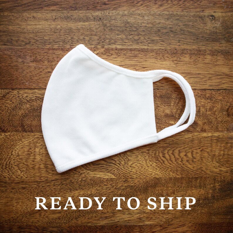 White Cloth Face Masks Organic cotton Breathable Reusable Etsy