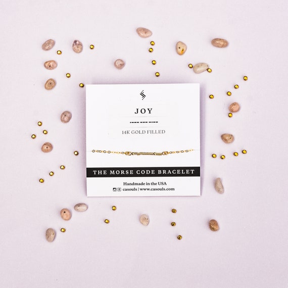 JOY Morse code Bracelet/Necklace • Self Love Jewelry • Choose Joy • Motivational Gift for Sister, BFF, Daughter • Inspirational gift • Lou