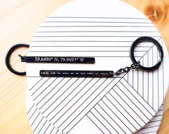 Engraved Morse Code Keychain - Steel Personalized Key Chain For Him - Father's day Gift for Boyfriend Husband Brother Father Men - Kiera